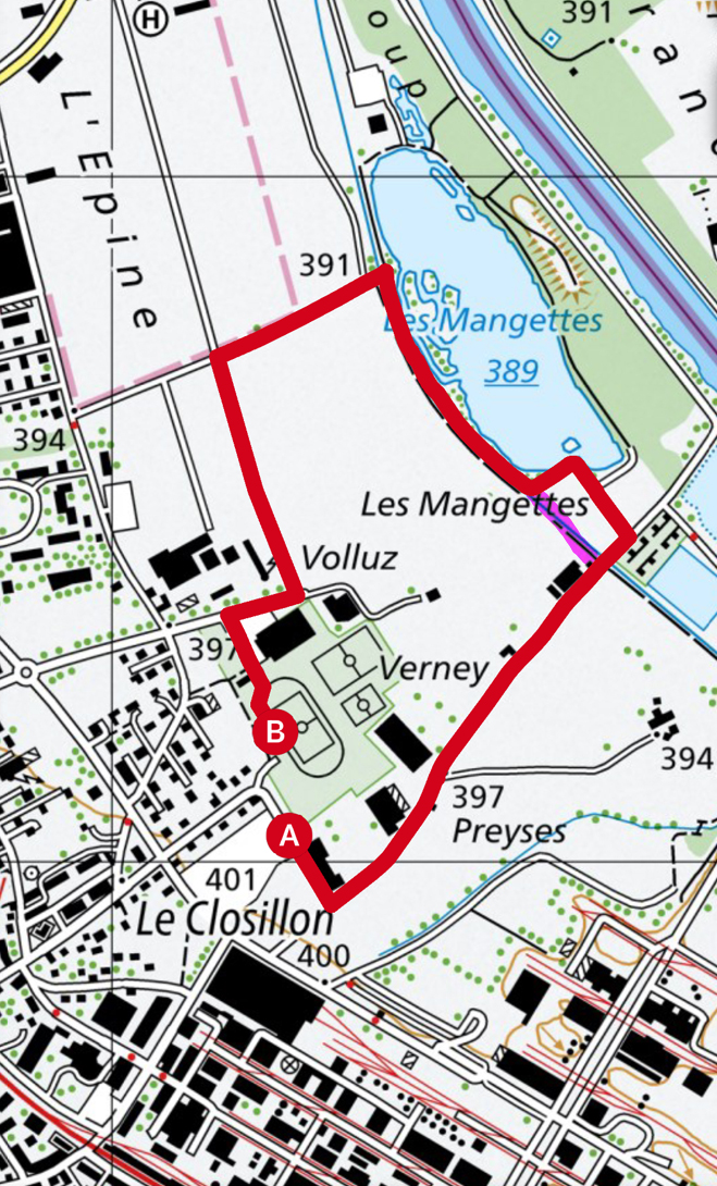 Plan du parcours Boucle intermédiaire — 2,5 km & 5 km